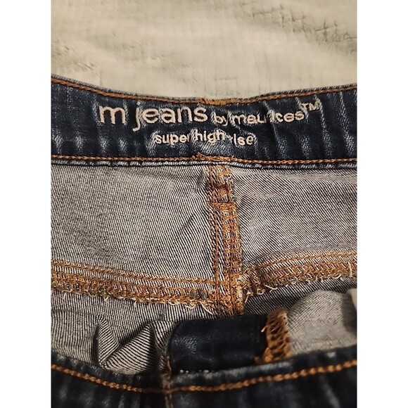 Maurices m Jeans Super High Rise Pull On Distressed Skinny Size Medium - Picture 2 of 7